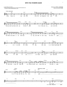 page one of With You I'm Born Again (Lead Sheet / Fake Book)