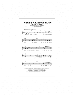 page one of There's A Kind Of Hush (All Over The World) (Lead Sheet / Fake Book)