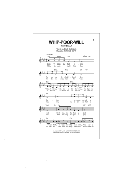 page one of Whip-Poor-Will (Lead Sheet / Fake Book)