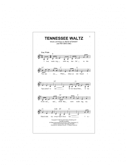 page one of Tennessee Waltz (Lead Sheet / Fake Book)