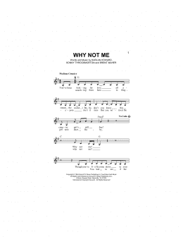 page one of Why Not Me (Lead Sheet / Fake Book)