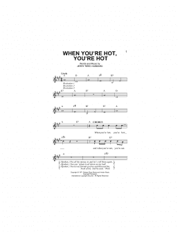 page one of When You're Hot, You're Hot (Lead Sheet / Fake Book)