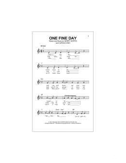 page one of One Fine Day (Lead Sheet / Fake Book)