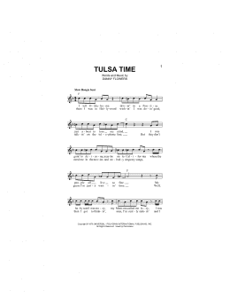 page one of Tulsa Time (Lead Sheet / Fake Book)