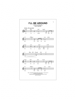 page one of I'll Be Around (Lead Sheet / Fake Book)