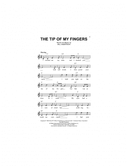 page one of The Tip Of My Fingers (Lead Sheet / Fake Book)
