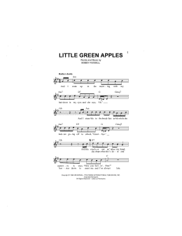 page one of Little Green Apples (Lead Sheet / Fake Book)