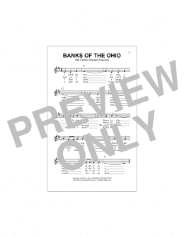 page one of Banks Of The Ohio (Lead Sheet / Fake Book)