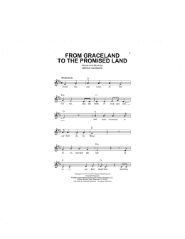 page one of From Graceland To The Promised Land (Lead Sheet / Fake Book)