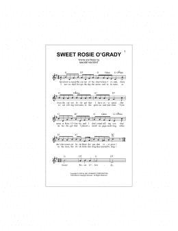 page one of Sweet Rosie O'Grady (Lead Sheet / Fake Book)