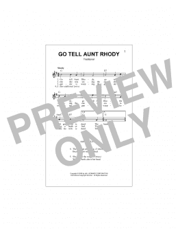 page one of Go Tell Aunt Rhody (Lead Sheet / Fake Book)