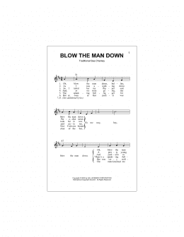 page one of Blow The Man Down (Lead Sheet / Fake Book)