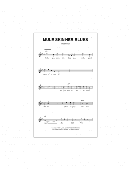 page one of Mule Skinner Blues (Lead Sheet / Fake Book)