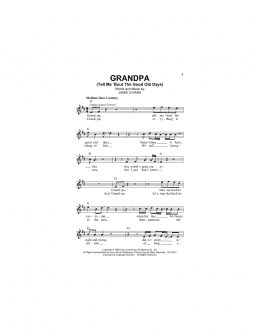 page one of Grandpa (Tell Me 'Bout The Good Old Days) (Lead Sheet / Fake Book)