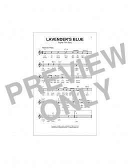 page one of Lavender's Blue (Lead Sheet / Fake Book)