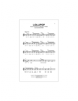 page one of Lollipop (Lead Sheet / Fake Book)