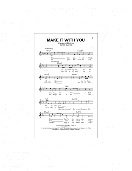 page one of Make It With You (Lead Sheet / Fake Book)