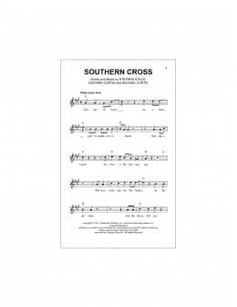 page one of Southern Cross (Lead Sheet / Fake Book)