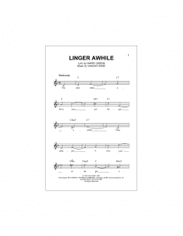 page one of Linger Awhile (Lead Sheet / Fake Book)