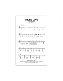 page one of Young Love (Lead Sheet / Fake Book)