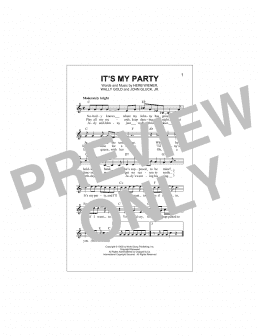 page one of It's My Party (Lead Sheet / Fake Book)