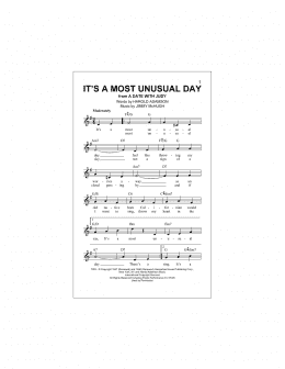 page one of It's A Most Unusual Day (Lead Sheet / Fake Book)