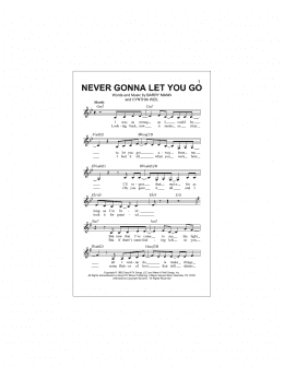 page one of Never Gonna Let You Go (Lead Sheet / Fake Book)