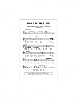 page one of More To This Life (Lead Sheet / Fake Book)