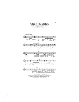 page one of Kiss The Bride (Lead Sheet / Fake Book)