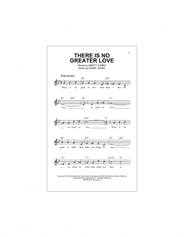 page one of (There Is) No Greater Love (Lead Sheet / Fake Book)