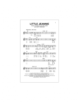 page one of Little Jeannie (Lead Sheet / Fake Book)