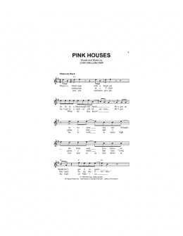 page one of Pink Houses (Lead Sheet / Fake Book)