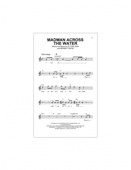 page one of Madman Across The Water (Lead Sheet / Fake Book)