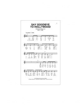 page one of Say Goodbye To Hollywood (Lead Sheet / Fake Book)