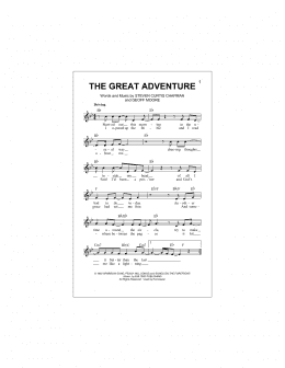 page one of The Great Adventure (Lead Sheet / Fake Book)