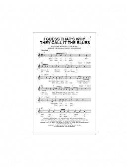 page one of I Guess That's Why They Call It The Blues (Lead Sheet / Fake Book)