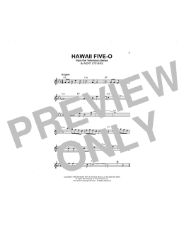page one of Hawaii Five-O Theme (Lead Sheet / Fake Book)
