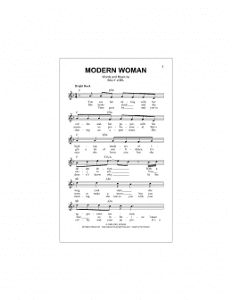 page one of Modern Woman (Lead Sheet / Fake Book)