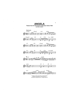 page one of Angela (Lead Sheet / Fake Book)