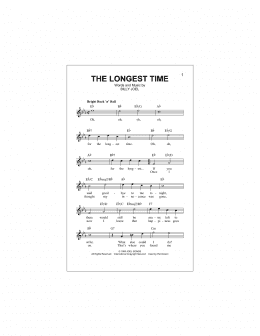 page one of The Longest Time (Lead Sheet / Fake Book)