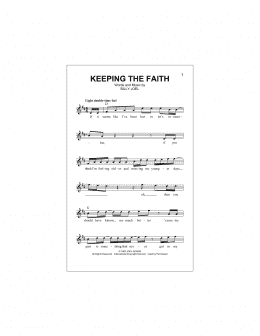 page one of Keeping The Faith (Lead Sheet / Fake Book)