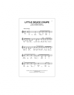 page one of Little Deuce Coupe (Lead Sheet / Fake Book)