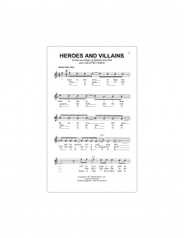 page one of Heroes And Villains (Lead Sheet / Fake Book)