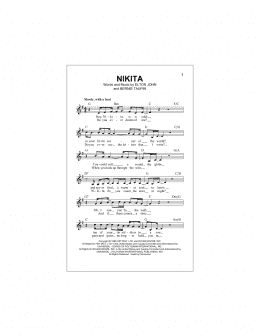 page one of Nikita (Lead Sheet / Fake Book)