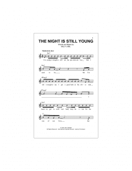 page one of The Night Is Still Young (Lead Sheet / Fake Book)