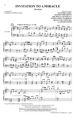 page one of Invitation To A Miracle (SATB Choir)
