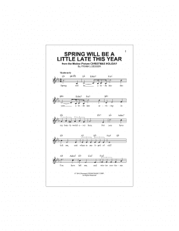 page one of Spring Will Be A Little Late This Year (Lead Sheet / Fake Book)