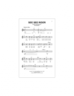page one of See See Rider (Lead Sheet / Fake Book)