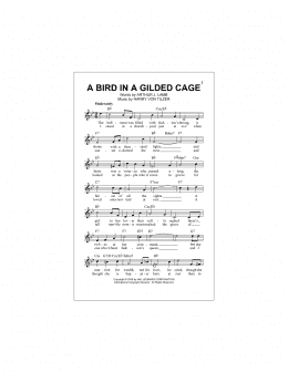 page one of A Bird In A Gilded Cage (Lead Sheet / Fake Book)