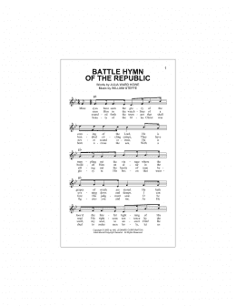 page one of Battle Hymn Of The Republic (Lead Sheet / Fake Book)